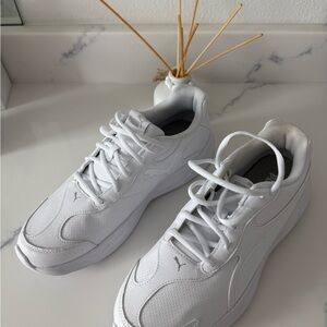 Puma White Mesh Sneakers